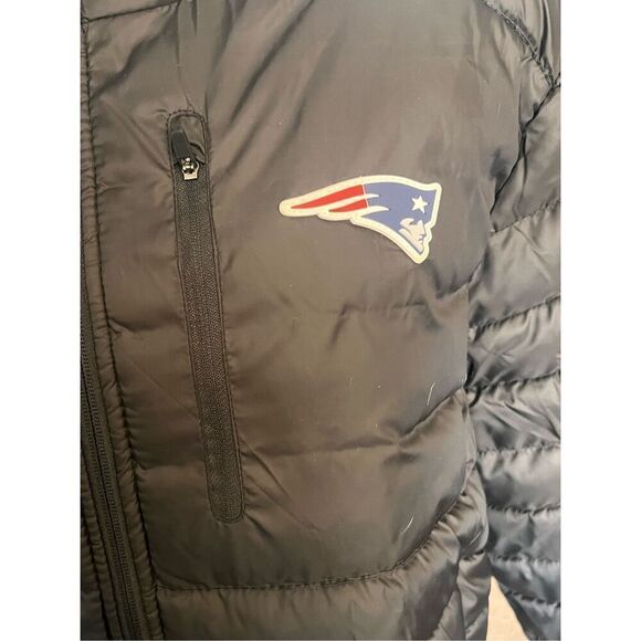 New England Patriots NFL Hooded Black Puffer Jacket Coat Mens XL football - Picture 6 of 6